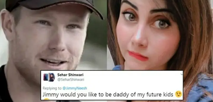 New Zealand Cricketer Jimmy Neesham reacts to Pakistani Actress Sehar Shinwari