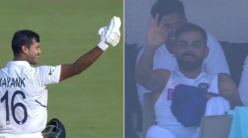 WATCH: Virat Kohli signals Mayank Agarwal for a Triple century in Ind vs Ban first test